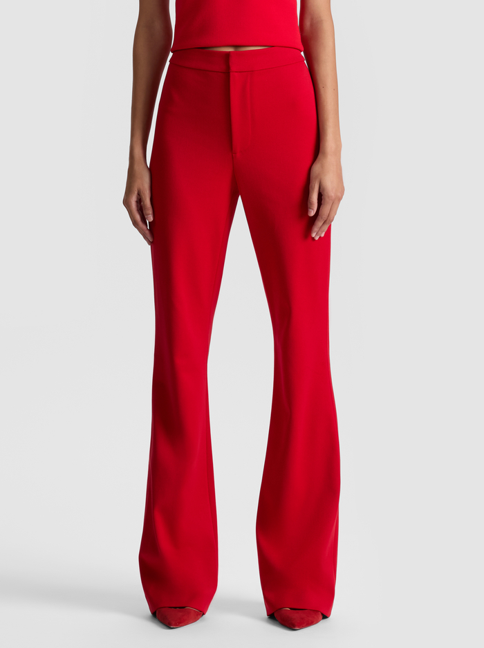 RONNIE SLIM TROUSER - PERFECT RUBY - Alice And Olivia