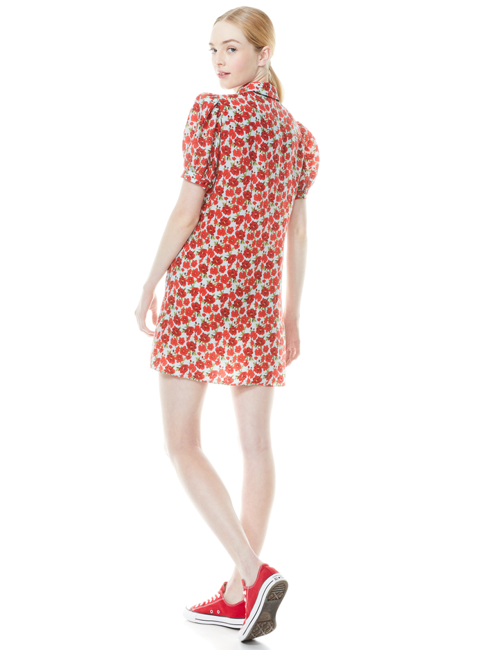 JEM FLORAL SHIRT DRESS - FORGET ME NOT SM BRIGHT POPPY image 1 - Alice And Olivia