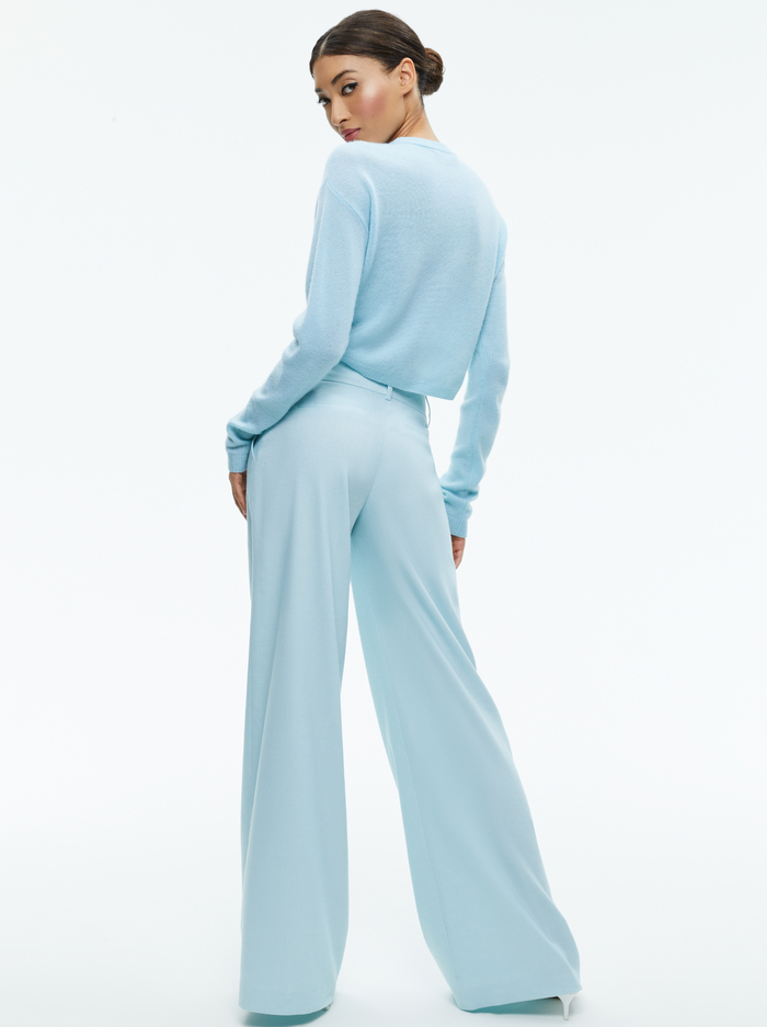 ERIC LOW RISE LINEN PANT - SPRING SKY image 2 - Alice And Olivia