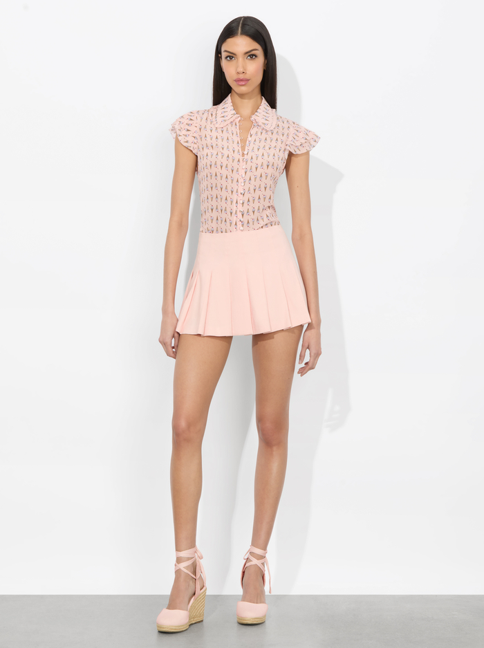 MARTEL SILK BLOUSE - SUNDAE PINK BLOOM image 1 - Alice And Olivia