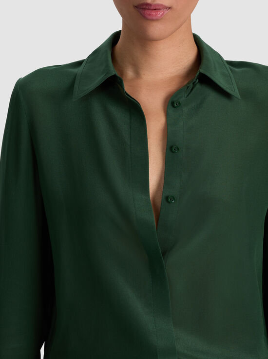 GREEN MYSTIQUE-WILLA SILK BLOUSE