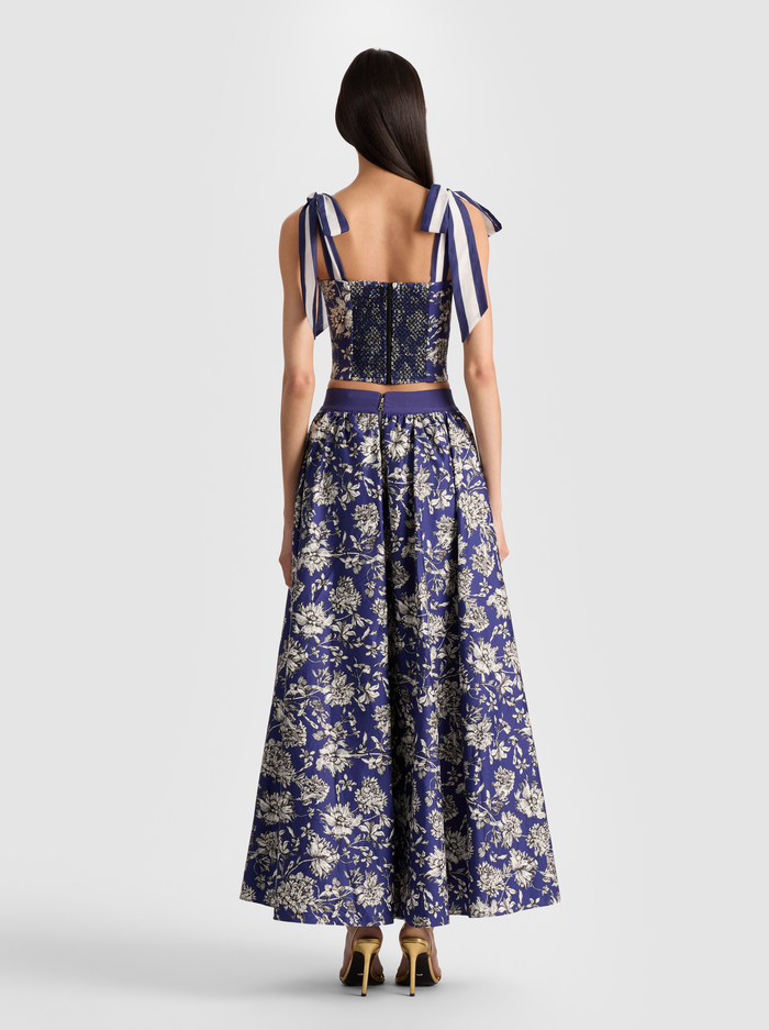 BLANCA TOP - BLOOMING WILD INDIGO image 2 - Alice And Olivia