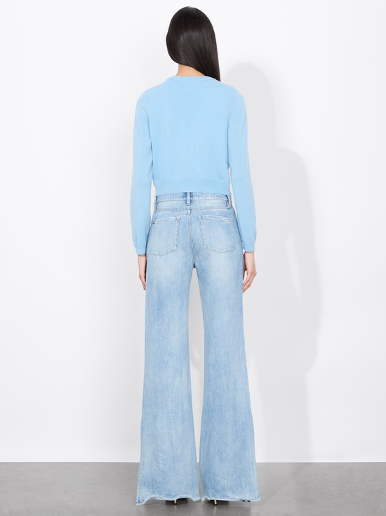 MINERAL BLUE-DOLLIE CASHMERE CARDIGAN