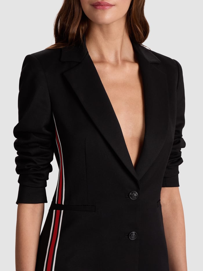 BREANN SIDE STRIPE BLAZER - BLACK image 3 - Alice And Olivia