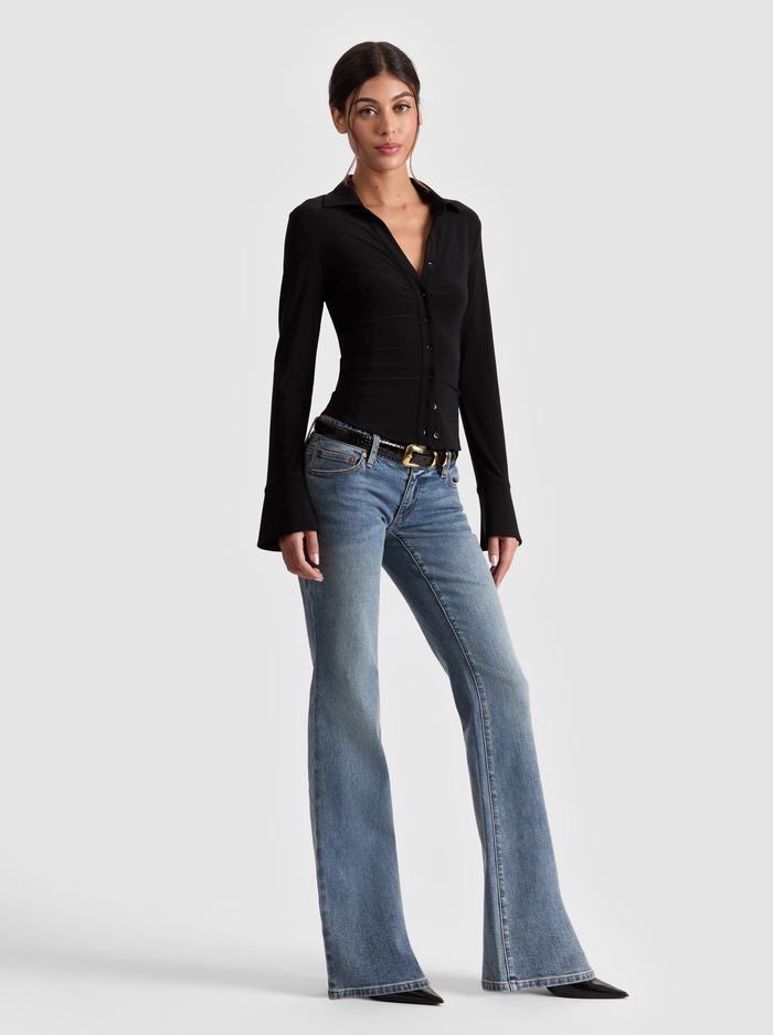 FREYA FITTED TOP - BLACK image 4 - Alice And Olivia