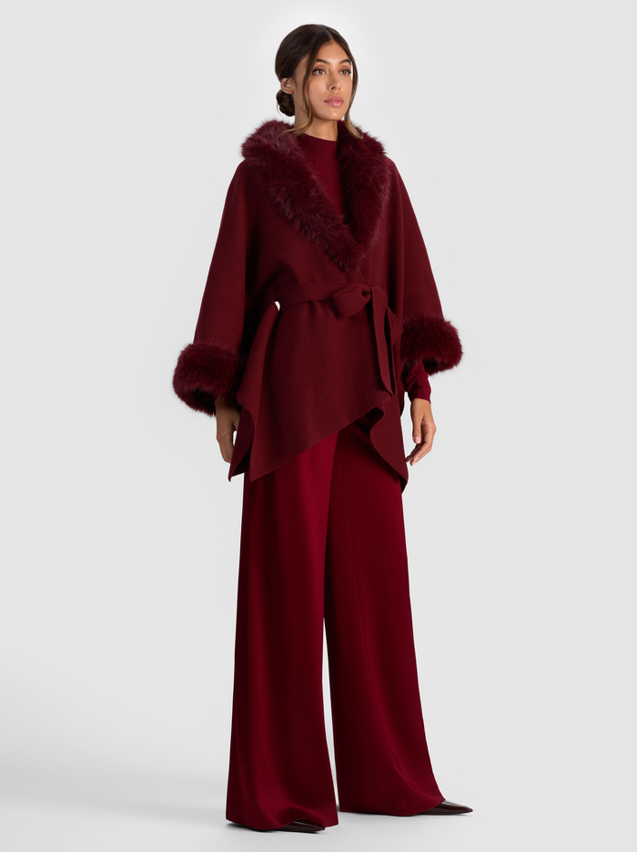 JOANNE SWEATER COAT - OXBLOOD image 4 - Alice And Olivia