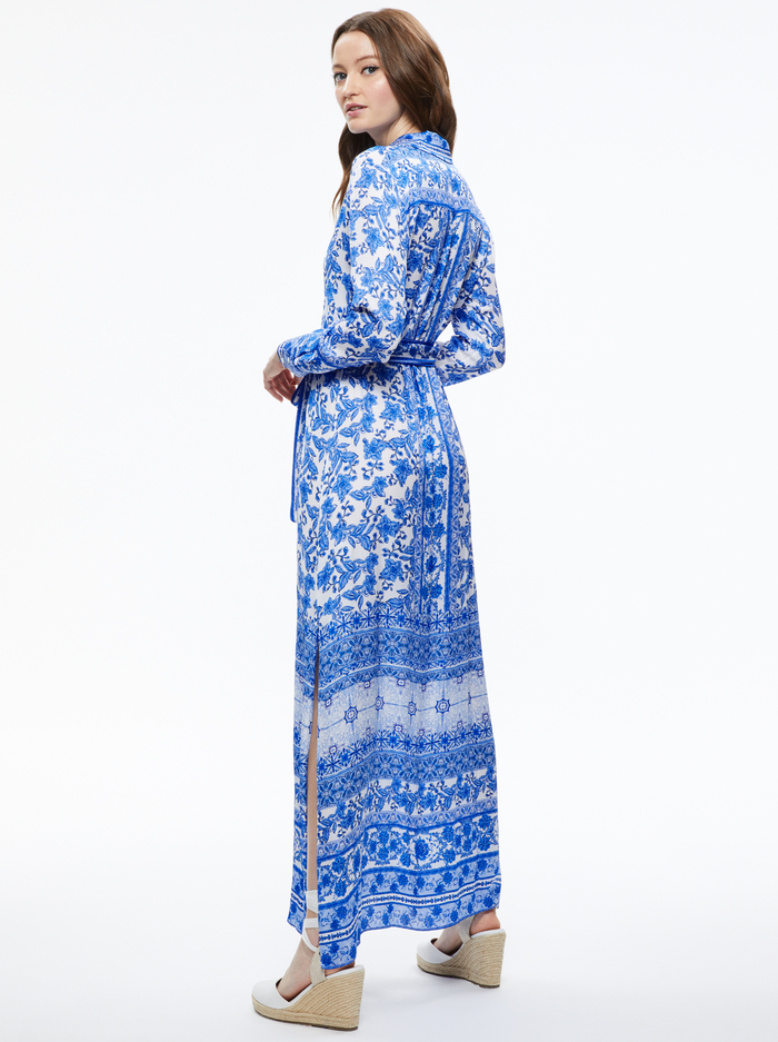 CHASSIDY MAXI SHIRT DRESS - GREEK TILE image 1 - Alice And Olivia