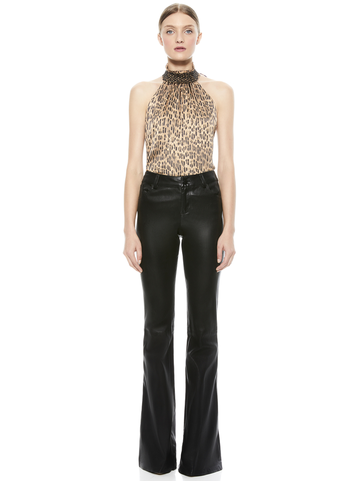 ALMIRA LEOPARD HALTER TOP - SPOTTED LEOPARD SM image 2 - Alice And Olivia