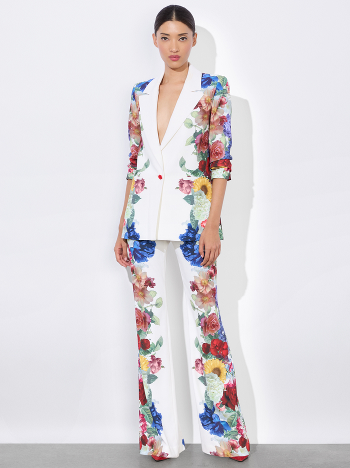 DENNY BOYFRIEND BLAZER - GARDEN BRUNCH OFF WHITE image 4 - Alice And Olivia