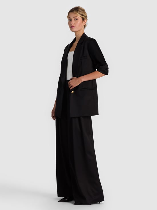 BLACK-RONAN OVERSIZED BOXY BLAZER