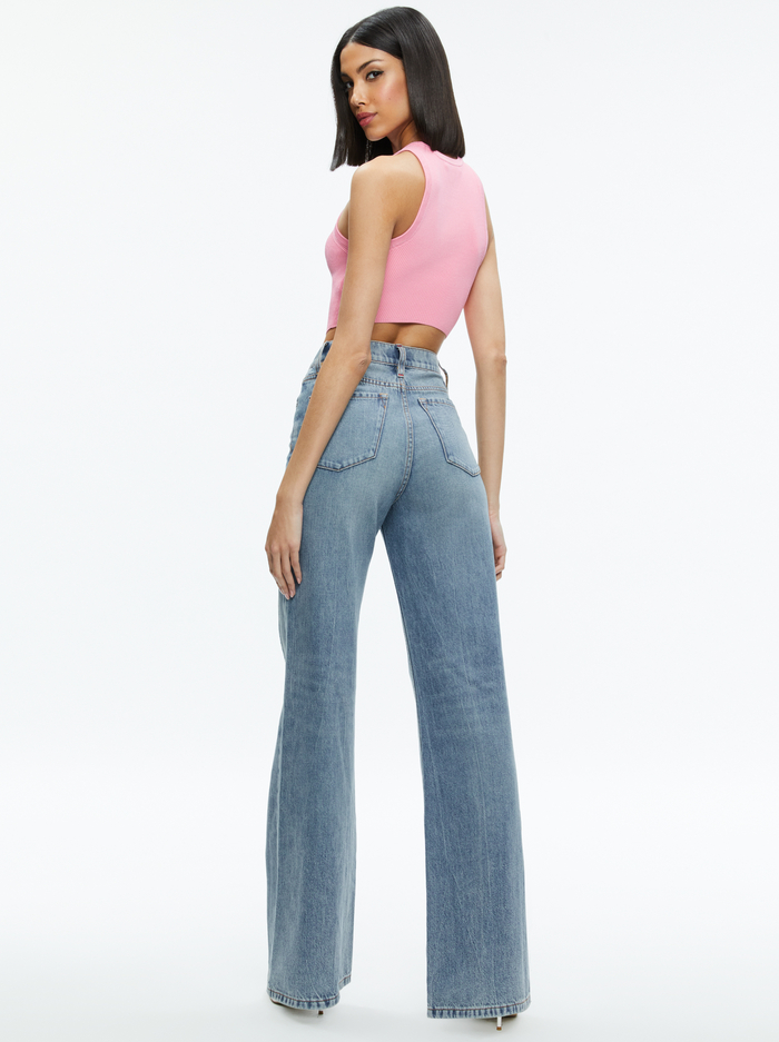 MARIN CURVED HEM TANK - CHERRY BLOSSOM image 1 - Alice And Olivia