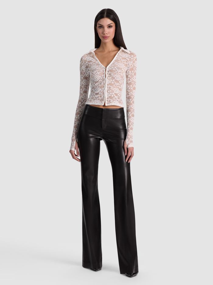 KARA LACE BUTTON DOWN - OFF WHITE image 1 - ALICE + OLIVIA