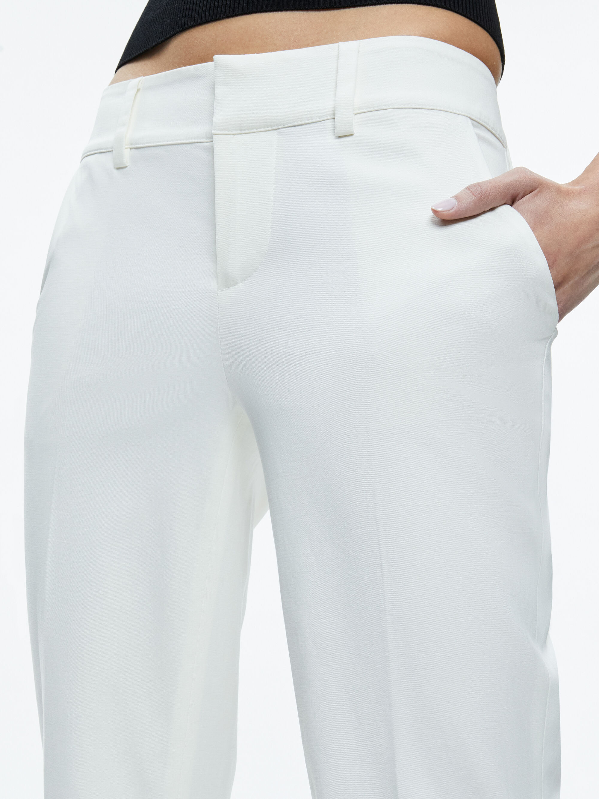 Jackie Cropped Flare Pant - White
