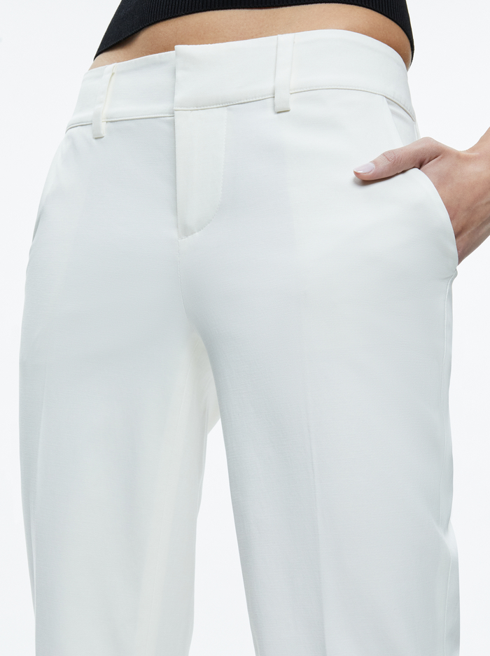 JANIS LOW RISE CROPPED FLARE PANT - OFF WHITE image 3 - Alice And Olivia