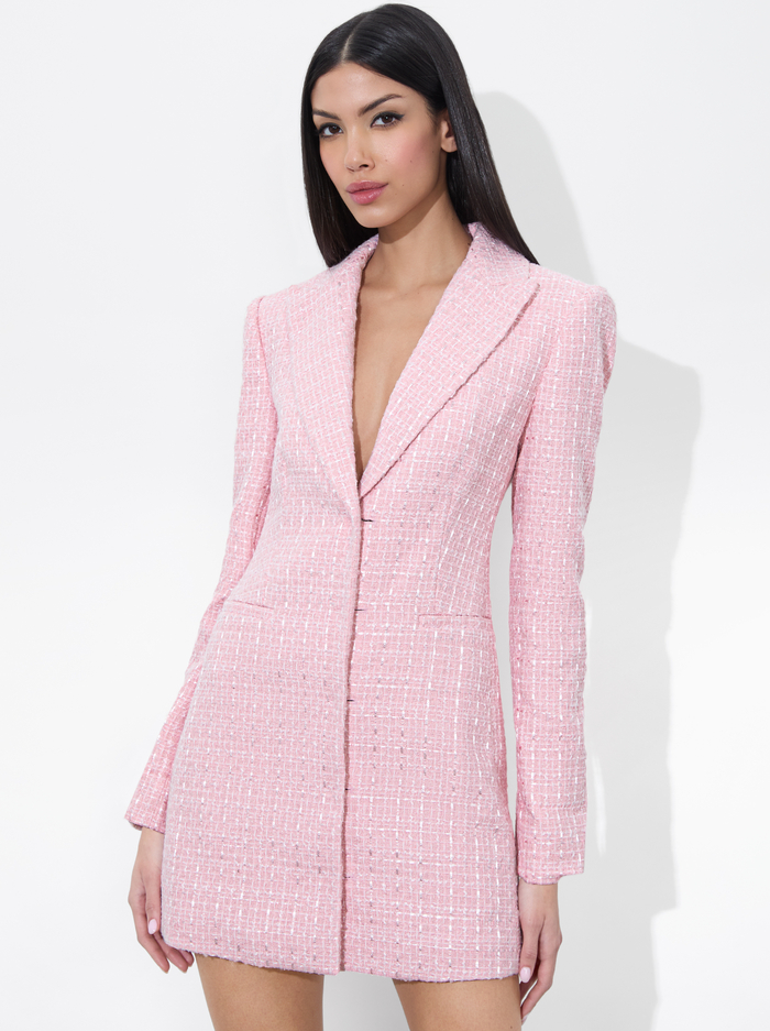 JUSTIN BLAZER DRESS - SHELL PINK image 1 - Alice And Olivia