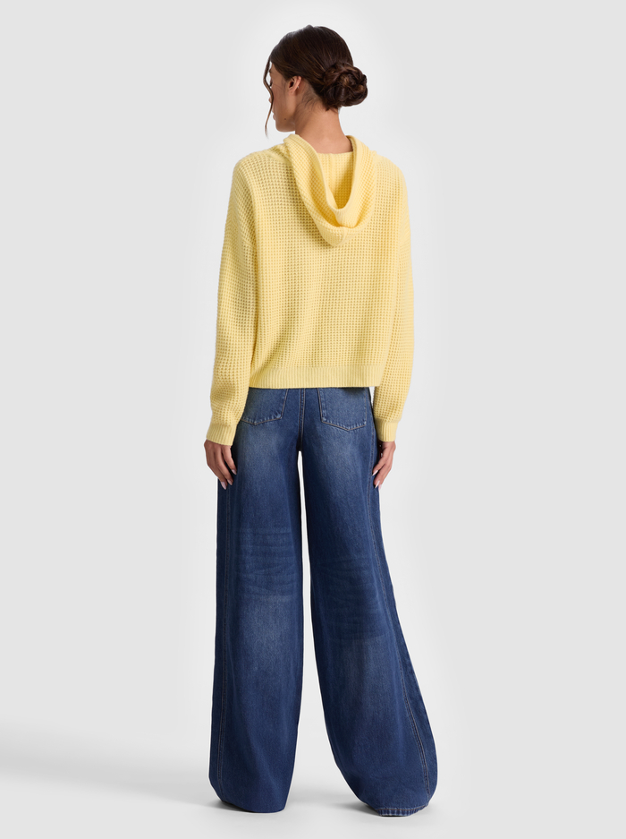 EMMANUELLE CASHMERE HOODIE - BUTTER image 2 - ALICE + OLIVIA