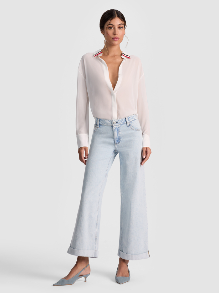 DIMITRA OVERSIZED BUTTON DOWN - OFF WHITE image 1 - Alice And Olivia