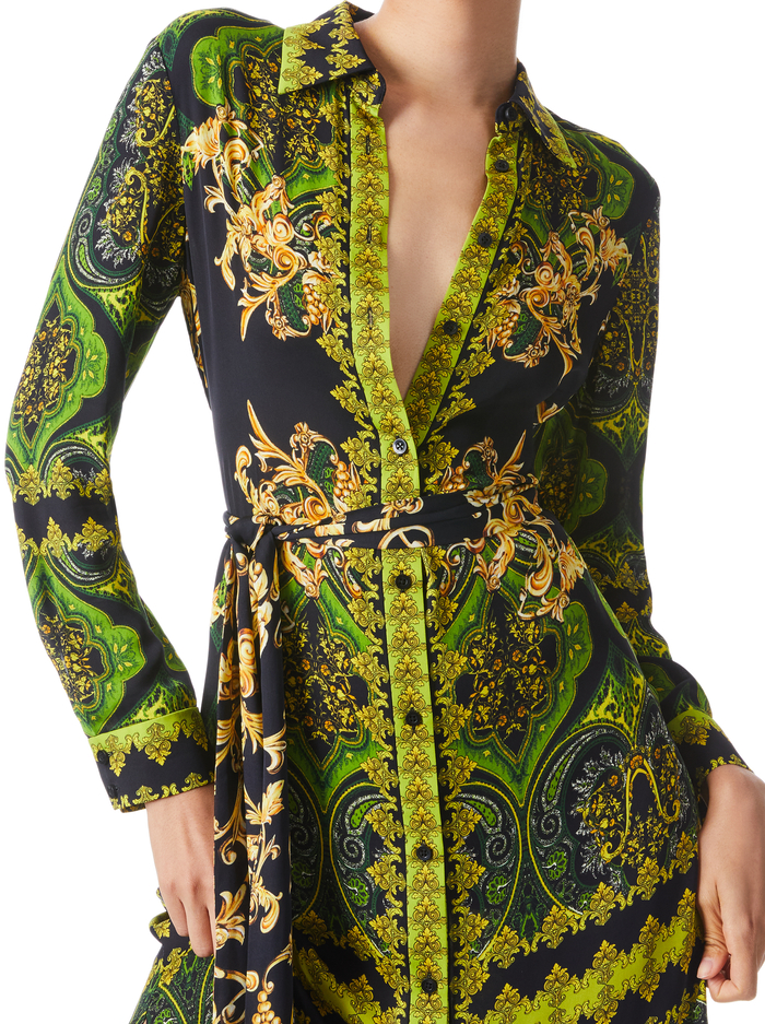 CHASSIDY MAXI SHIRT DRESS - RENDEZVOUS image 3 - Alice And Olivia