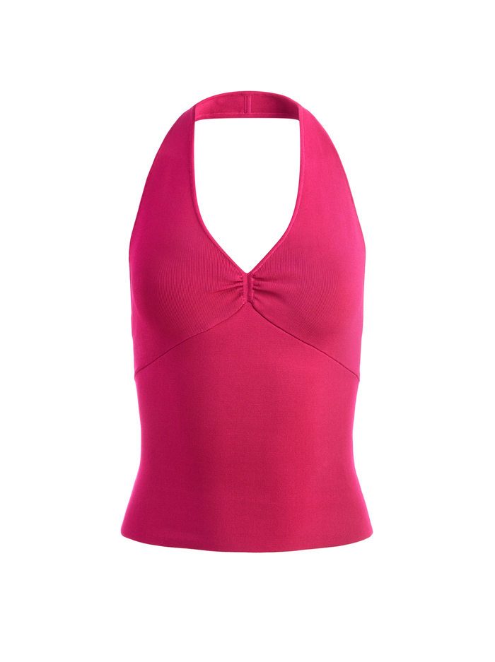 SARIA HALTER NECK TANK - RASPBERRY image 5 - Alice And Olivia