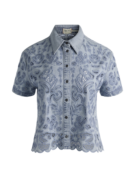 SIERRA LIGHT BLUE-LANE DENIM BUTTON DOWN