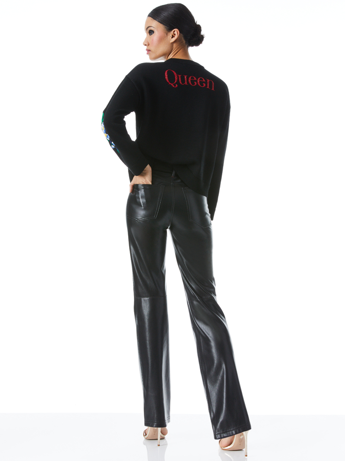 GLEESON EMBELLISHED PULLOVER - BLACK/MULTI image 1 - Alice And Olivia