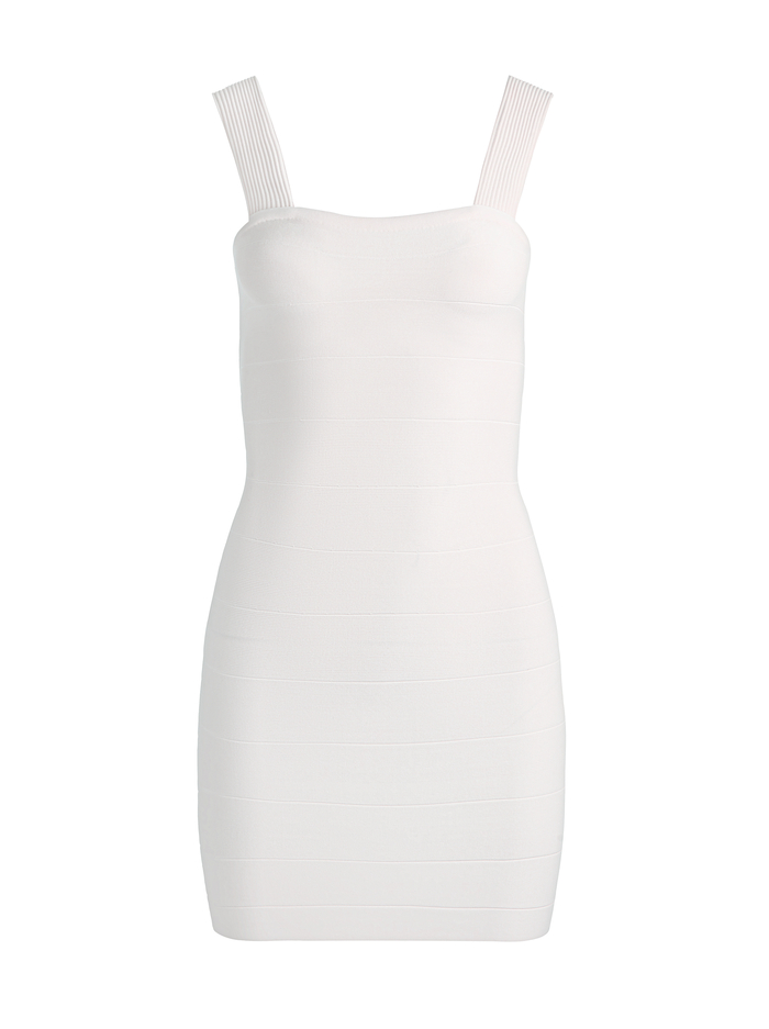 JODIE BANDAGE MINI DRESS - SOFT WHITE image 5 - ALICE + OLIVIA
