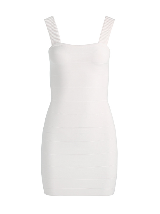 SOFT WHITE-JODIE BANDAGE MINI DRESS