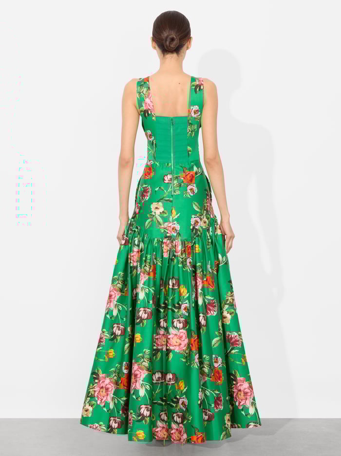 LILA STRUCTURED MAXI DRESS - HAMPTONS FLORAL image 2 - Alice And Olivia