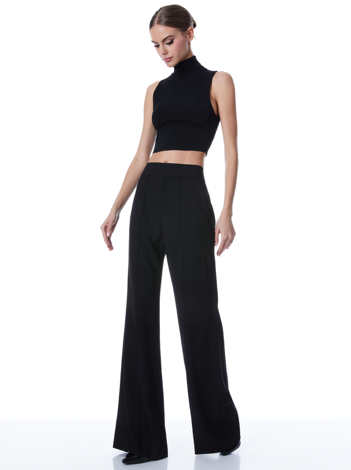 Dylan High Waisted Wide Leg Pant In Black | Alice And Olivia