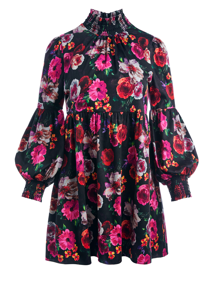THEA BABYDOLL DRESS - MIDNIGHT ROSE image 5 - ALICE + OLIVIA