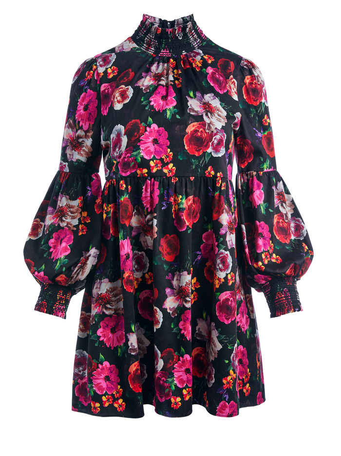 Thea Babydoll Dress In Midnight Rose | Alice And Olivia