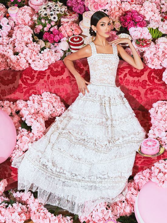 OFF WHITE-ZENA LACE MAXI DRESS