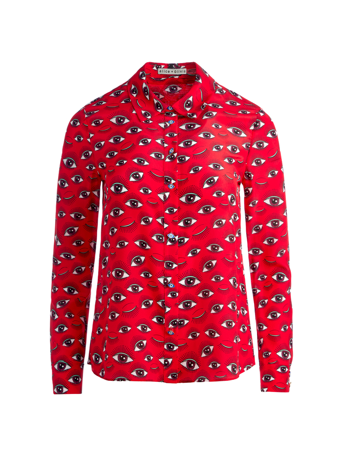 WILLA SILK BLOUSE - EYE CANDY image 5 - Alice And Olivia