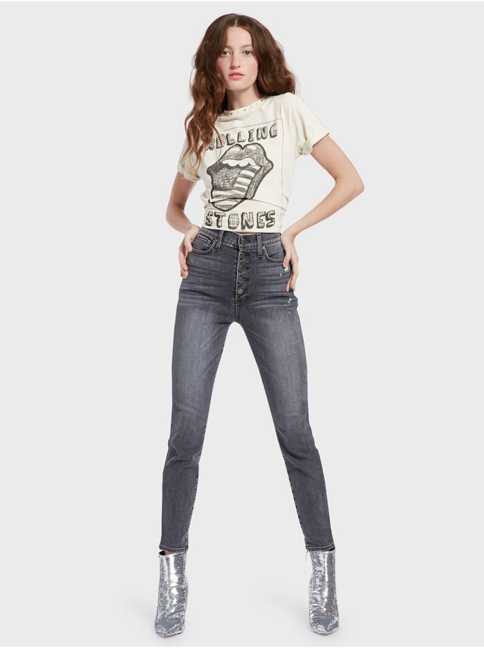 GOOD HIGH RISE SKINNY JEAN - BLACK MAGIC image 1 - Alice And Olivia