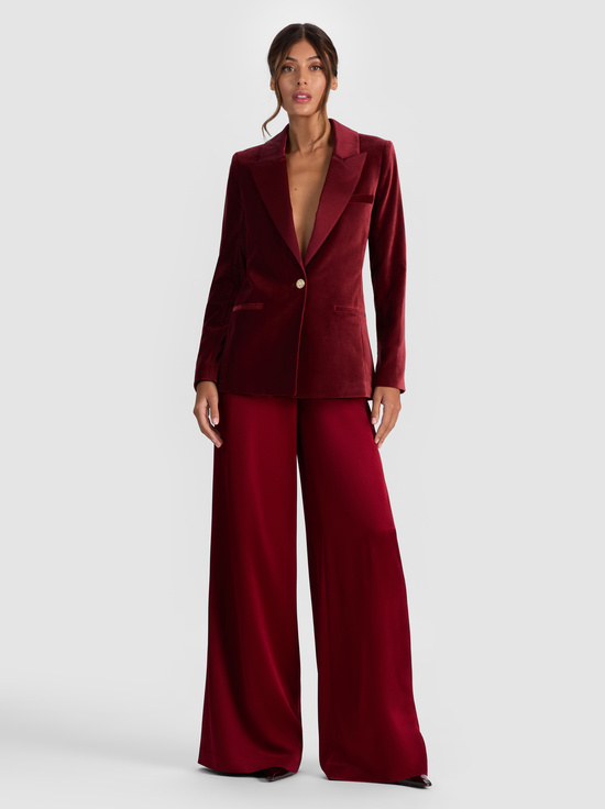 OXBLOOD-SILAS VELVET BLAZER