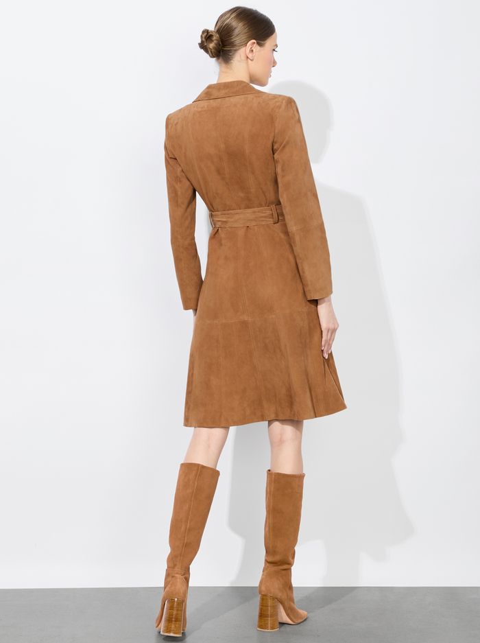 KARLEY SUEDE COAT - CAMEL image 2 - Alice And Olivia
