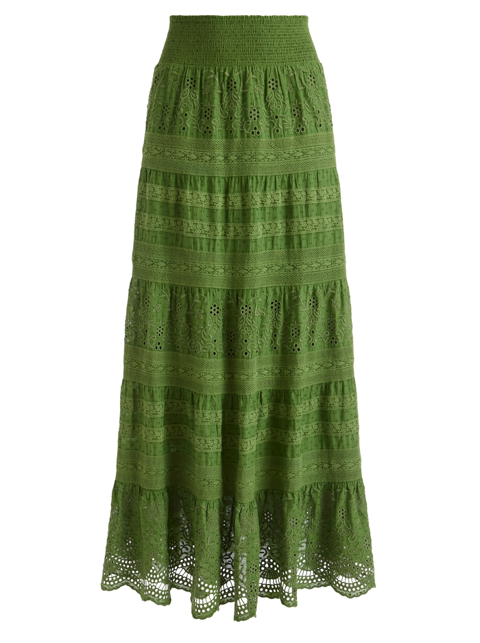 AISHA TIERED MAXI SKIRT - AVOCADO image 5 - Alice And Olivia