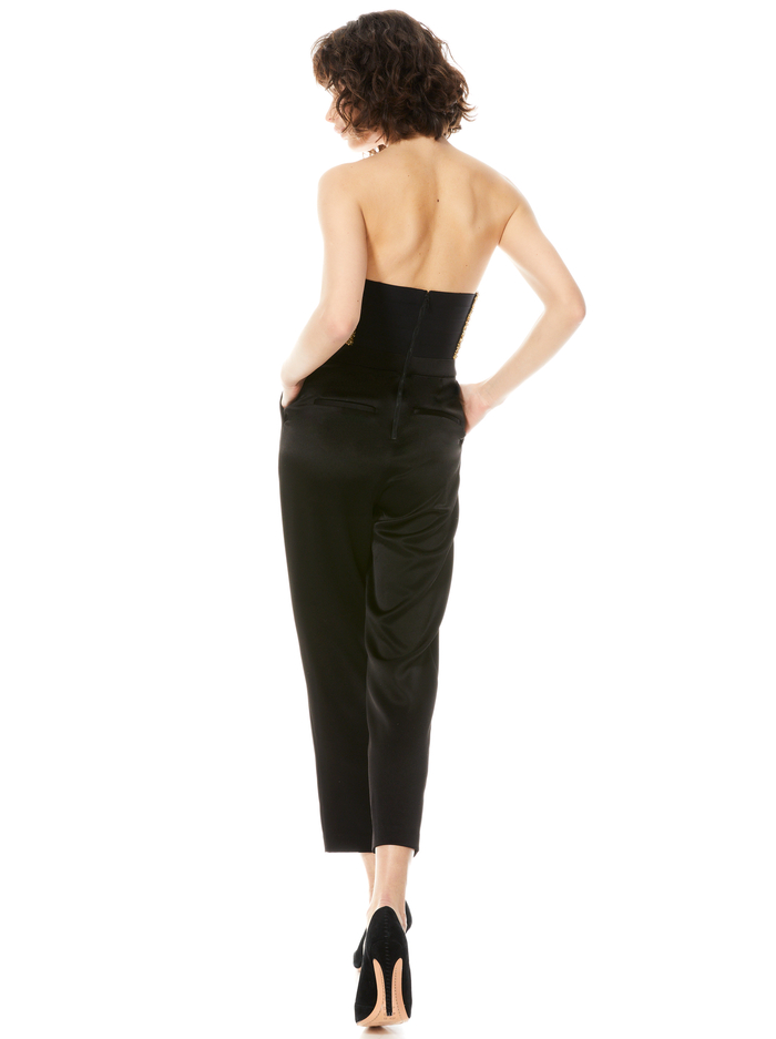 JERI EMBELLISHED JUMPSUIT - BLACK/GOLD image 1 - Alice And Olivia