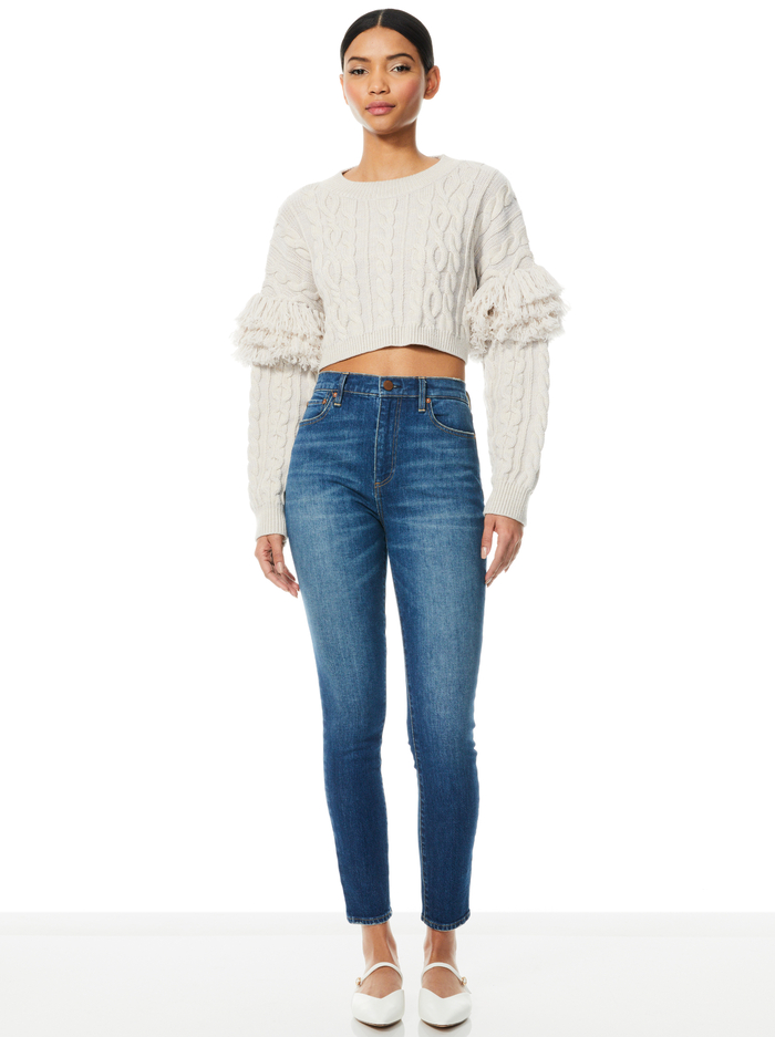 GOOD HIGH RISE SKINNY JEAN - CHEEKY BLUES image 3 - Alice And Olivia