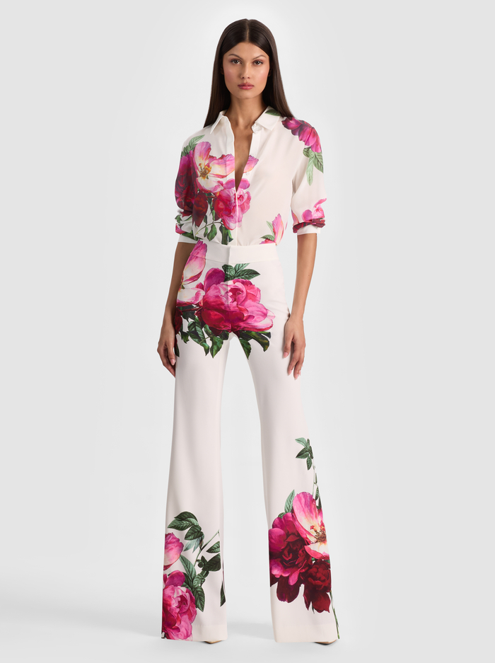 ANDREW PANT - EMPRESS BLOOM OFF WHITE image 1 - ALICE + OLIVIA