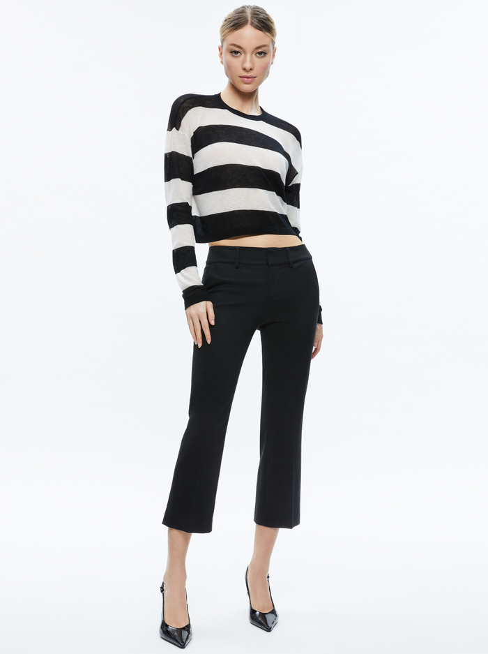 SHERRELL CREW NECK PULLOVER - BLACK/ECRU image 1 - Alice And Olivia