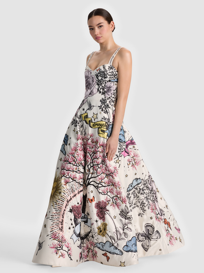 FIA EMBELLISHED MAXI GOWN - GOOD FORTUNE OFF WHITE image 6 - ALICE + OLIVIA