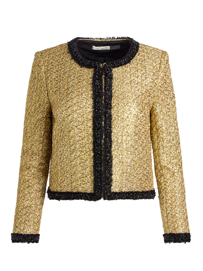LANDON JACKET - GOLD image 6 - Alice And Olivia