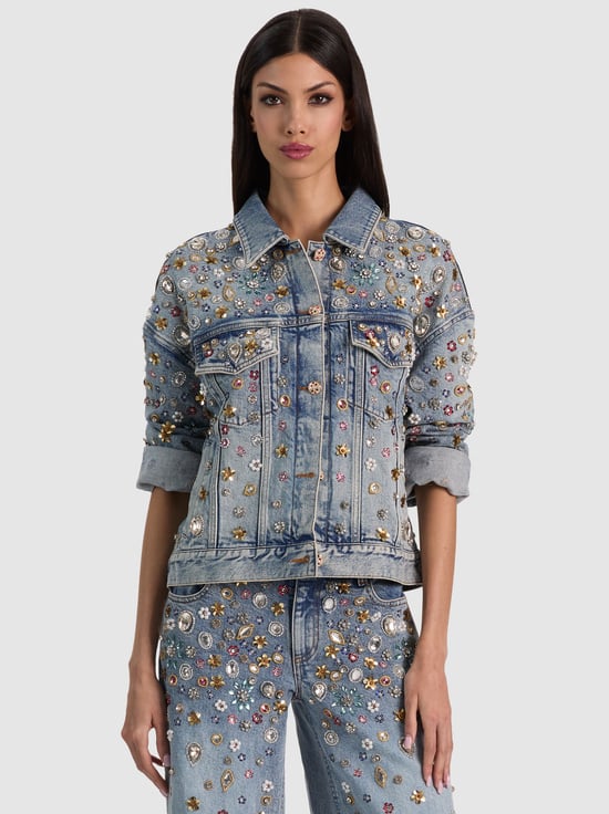 FIONA VINTAGE BLUE-JESSE EMBELLISHED DENIM JACKET