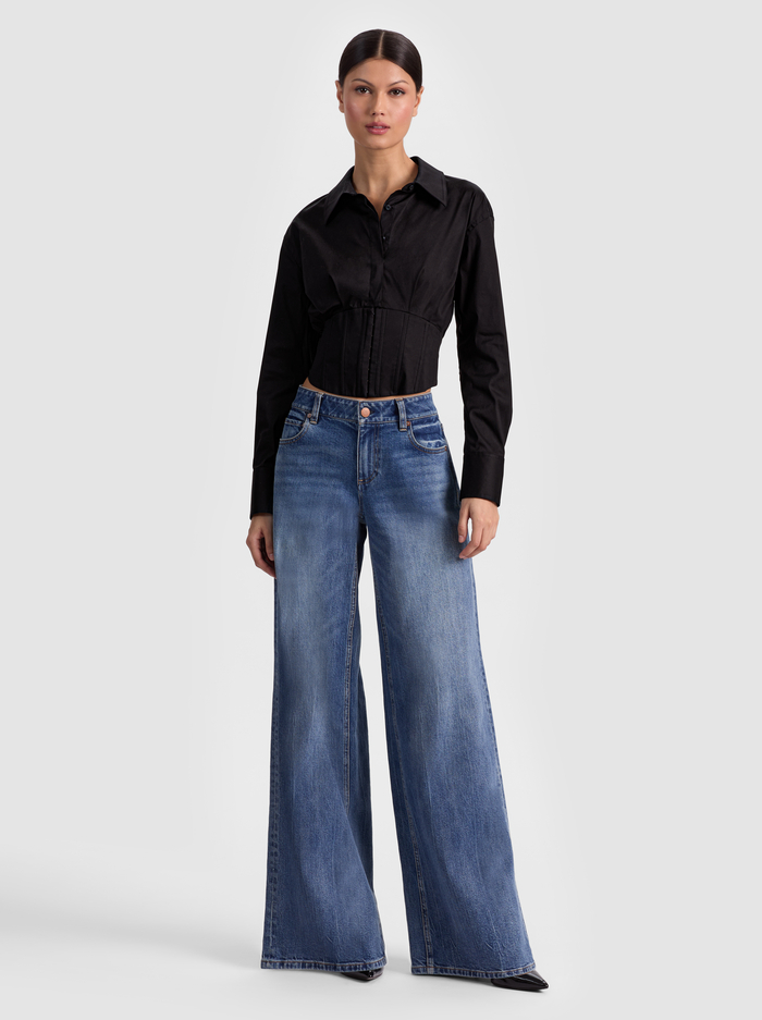 EDIE CORSET TOP - BLACK image 1 - ALICE + OLIVIA