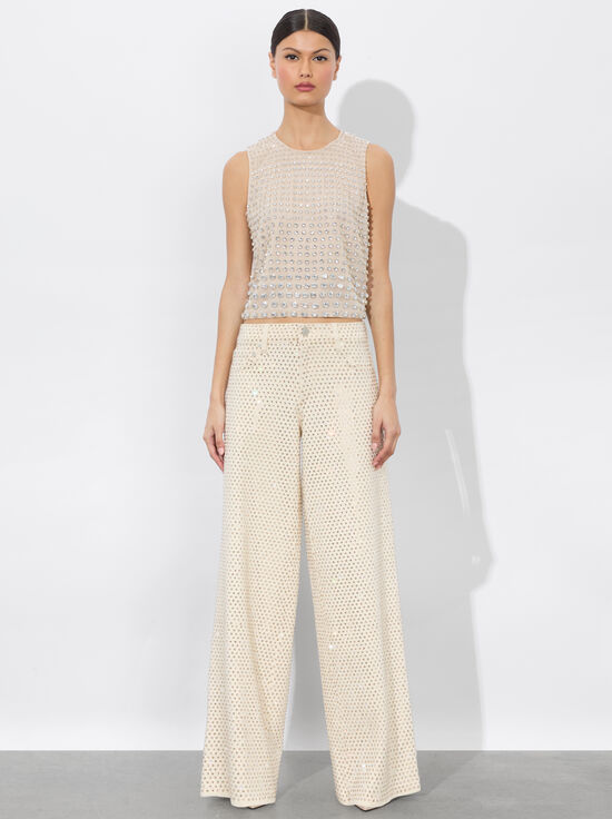 CHAMPAGNE/CRYSTAL-AMAL EMBELLISHED TANK