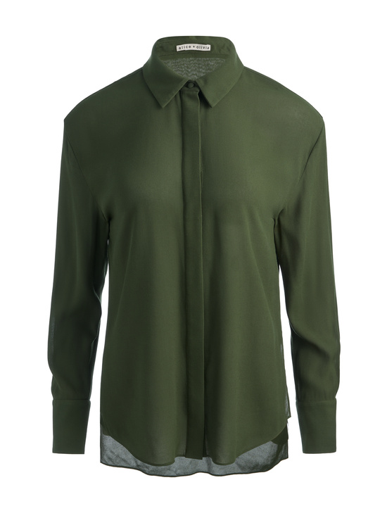 DARK FERN-DIMITRA OVERSIZED BUTTON DOWN