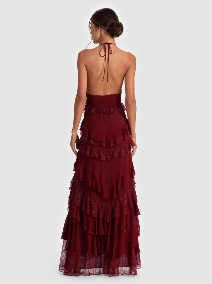 LIANA MAXI DRESS - OXBLOOD image 3 - Alice And Olivia