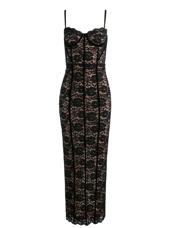 BLACK-CARISSA LACE MAXI DRESS