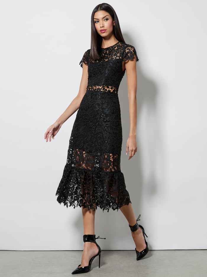 CLOVER OPEN BACK DRESS - BLACK image 4 - Alice And Olivia